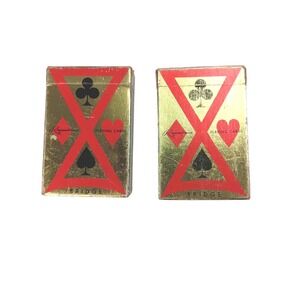 Remembrance Bridge Playing Cards Redi Slip Finish 2 Decks Vintage Collectible